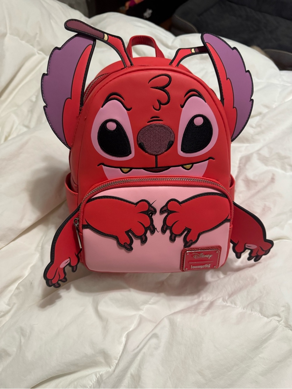 Loungefly Red & Pink Cartoon Monster Kids Mini Backpack